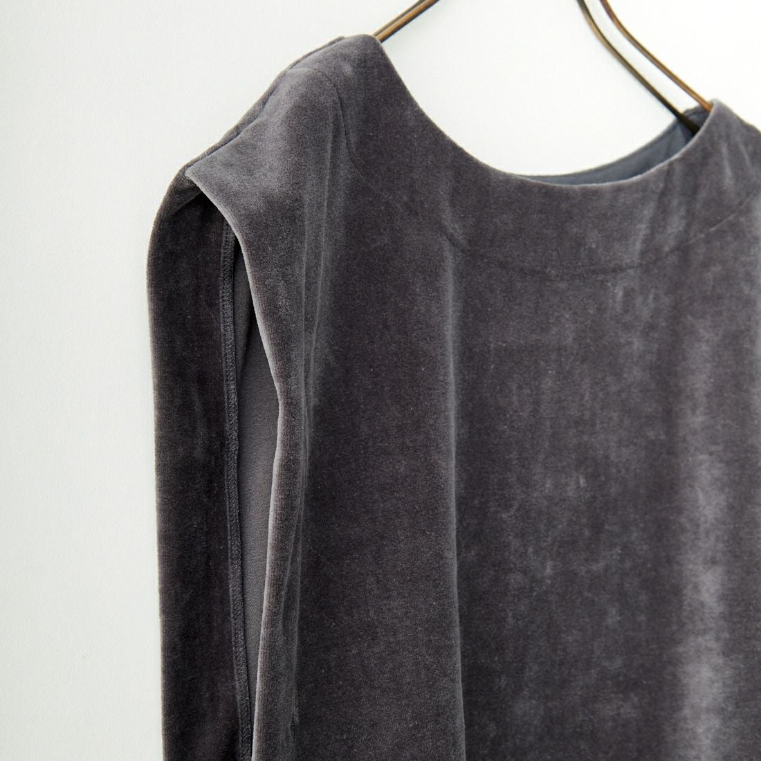 me. [ミードット] コットンベロア サイドリボンベスト [ME-24304] 285 GRAY