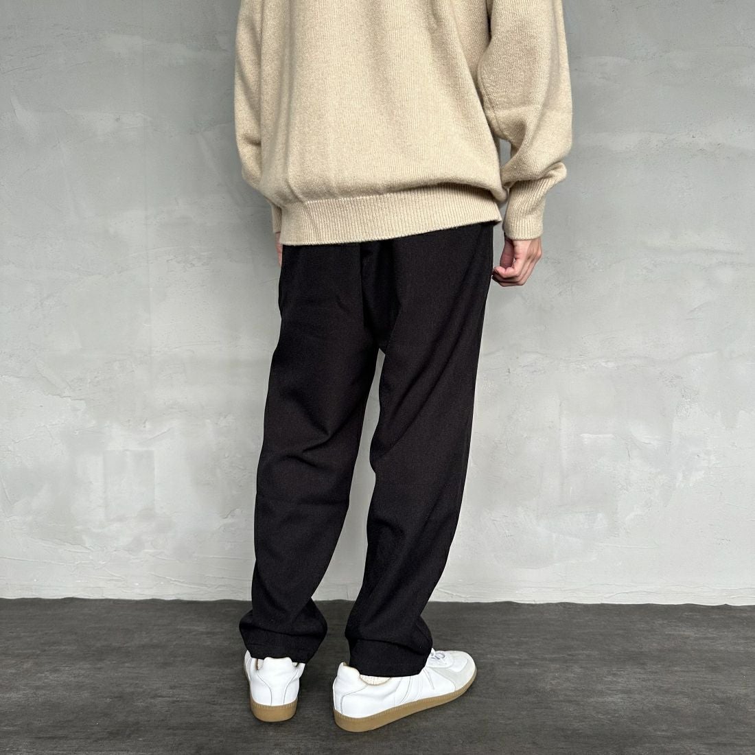 GRAMiCCi [グラミチ] 別注 ウールライク エブリデイパンツ [GUP4-F1024-JF] BLACK &&モデル身長：168cm 着用サイズ：M&&