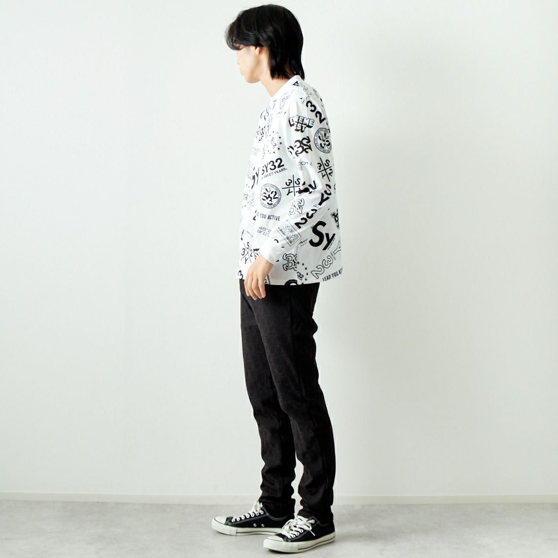 MARK & LONA [マークアンドロナ] エッセンス 4WAYストレッチパンツ [MLM-4C-AT07] BLACK &&モデル身長：179cm 着用サイズ：48&&