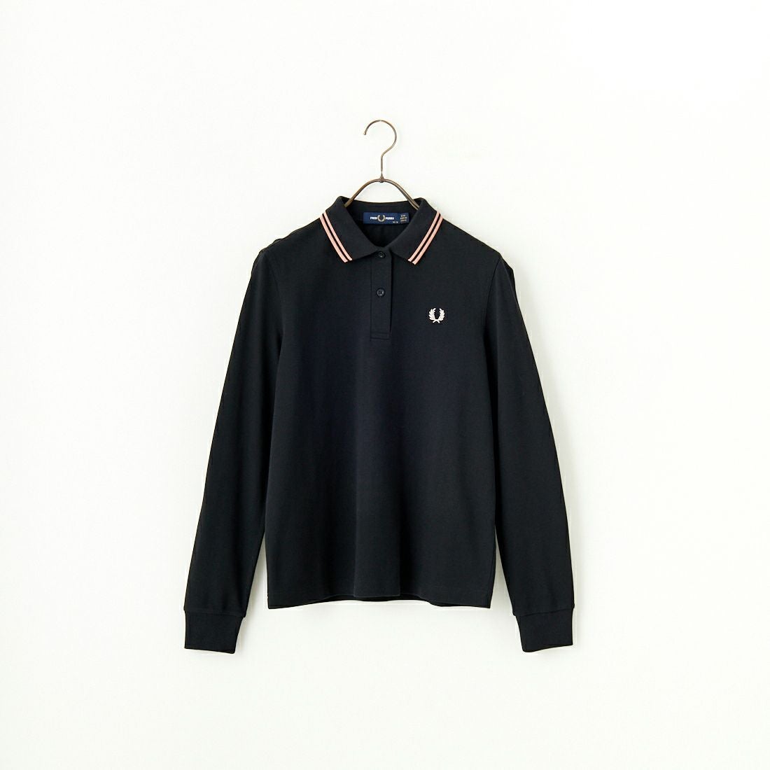 FRED PERRY [フレッドペリー] ツインティップライン ロングスリーブポロシャツ [G3636] Z79 BLK/BL