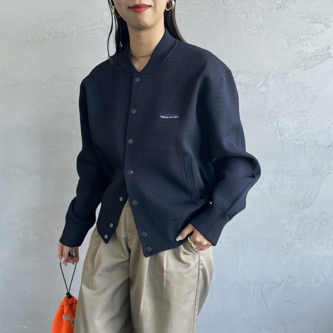 79ANAVY&&モデル身長：163cm 着用サイズ：F&&