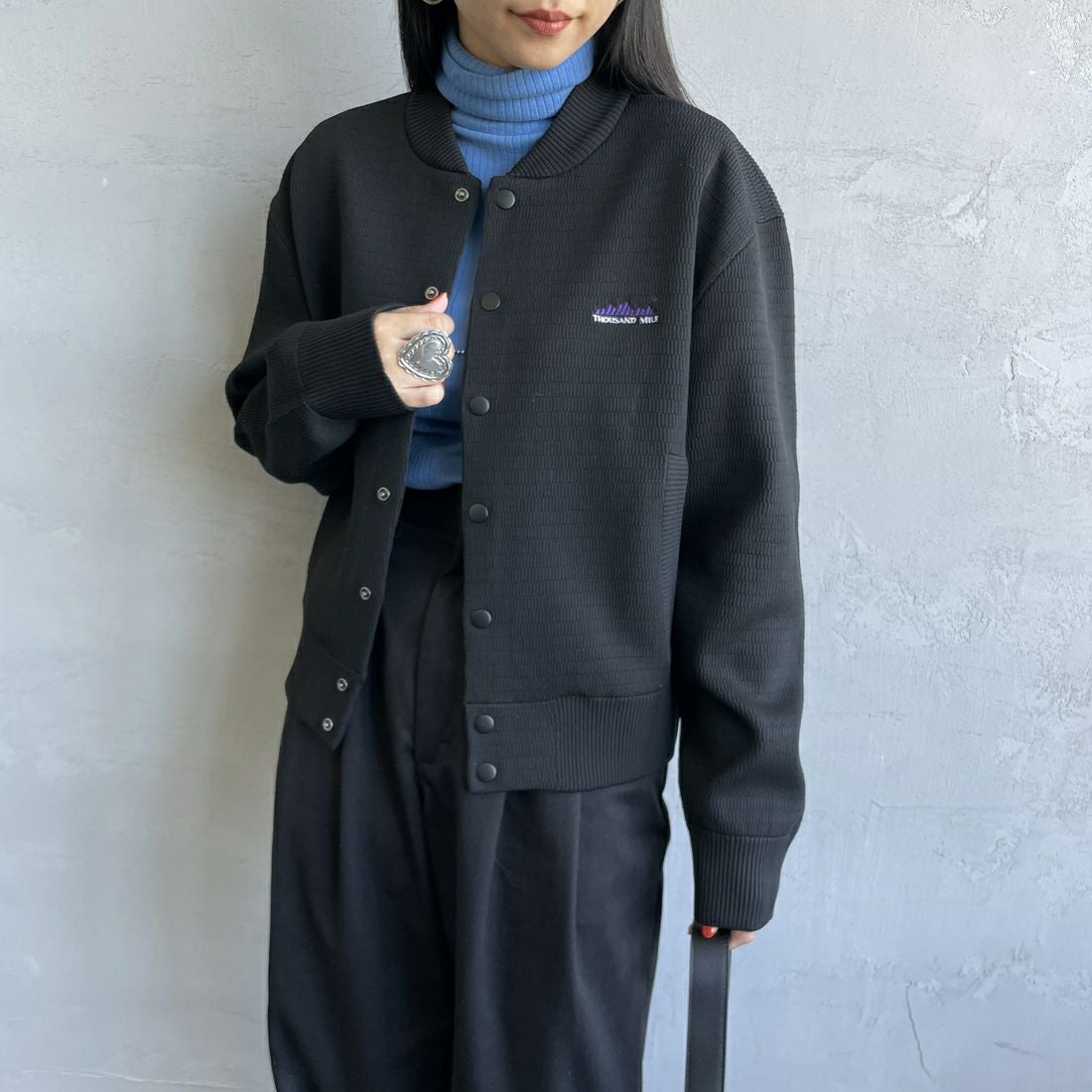 09 BLACK&&モデル身長：156cm 着用サイズ：F&&