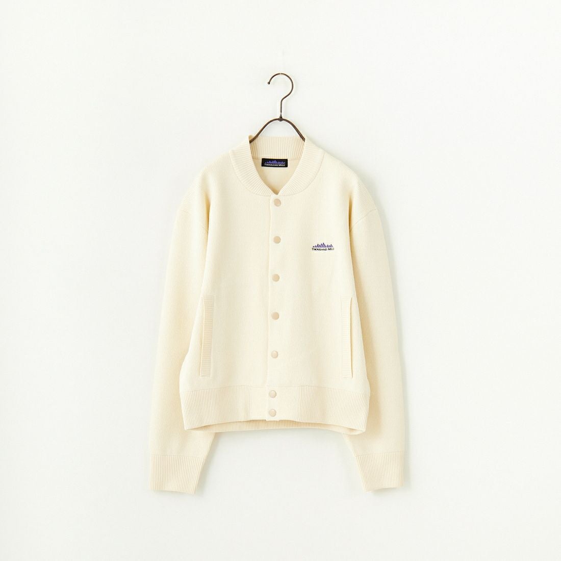 THOUSAND MILE [サウザンド マイル] 別注 ハニカムニットブルゾン [TM242PK50340-JF] 01 KINARI