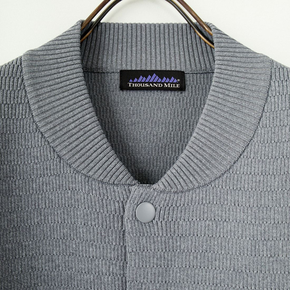 THOUSAND MILE [サウザンド マイル] 別注 ハニカムニットブルゾン [TM242PK50340-JF] 15 MD.GRAY