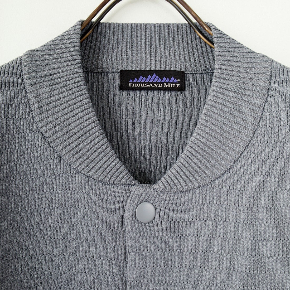 THOUSAND MILE [サウザンド マイル] 別注 ハニカムニットブルゾン [TM242PK50340-JF] 15 MD.GRAY