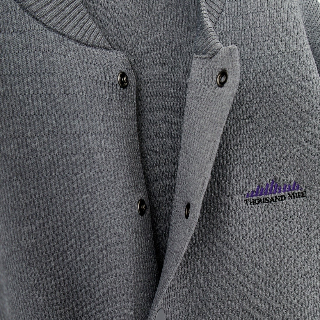 THOUSAND MILE [サウザンド マイル] 別注 ハニカムニットブルゾン [TM242PK50340-JF] 15 MD.GRAY