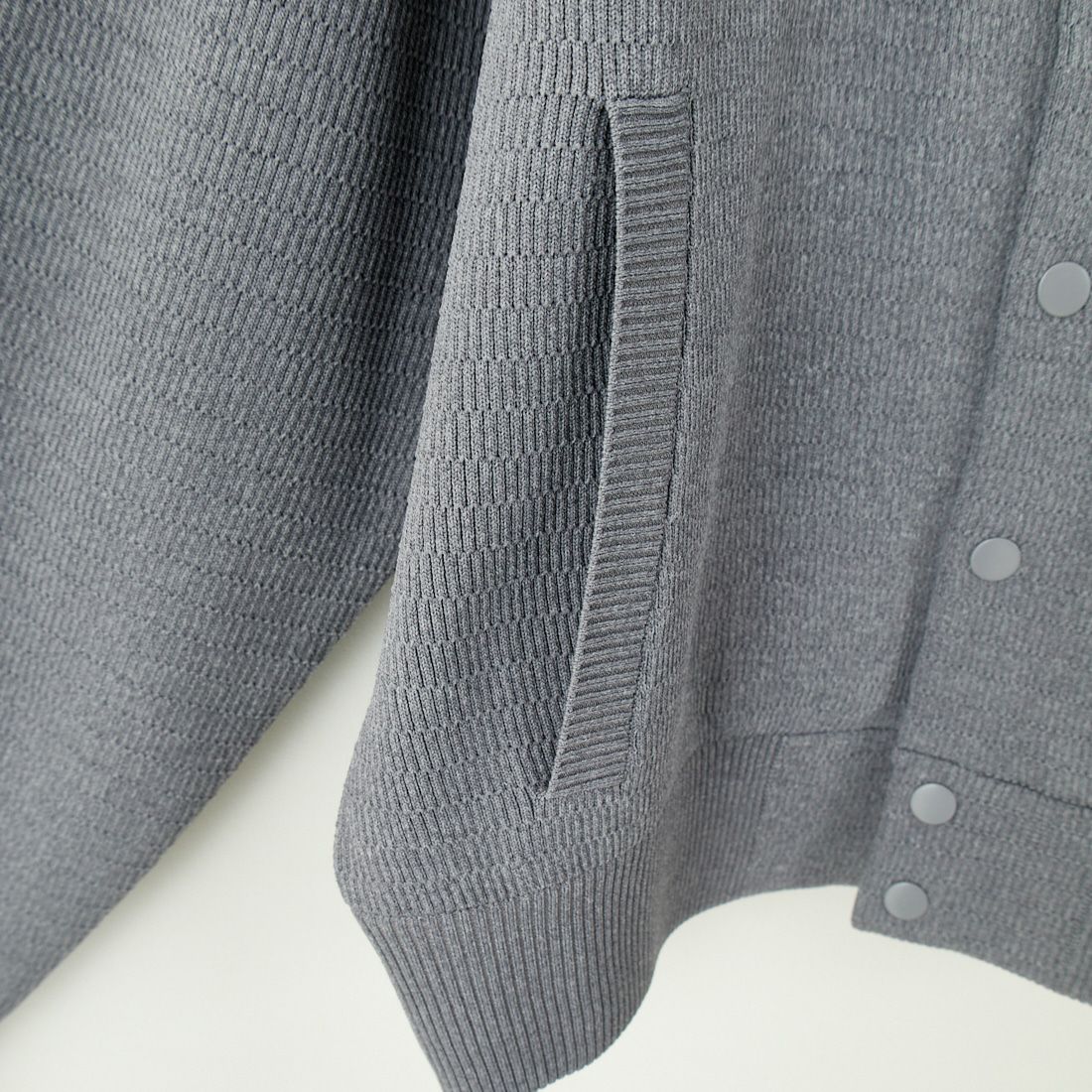 THOUSAND MILE [サウザンド マイル] 別注 ハニカムニットブルゾン [TM242PK50340-JF] 15 MD.GRAY