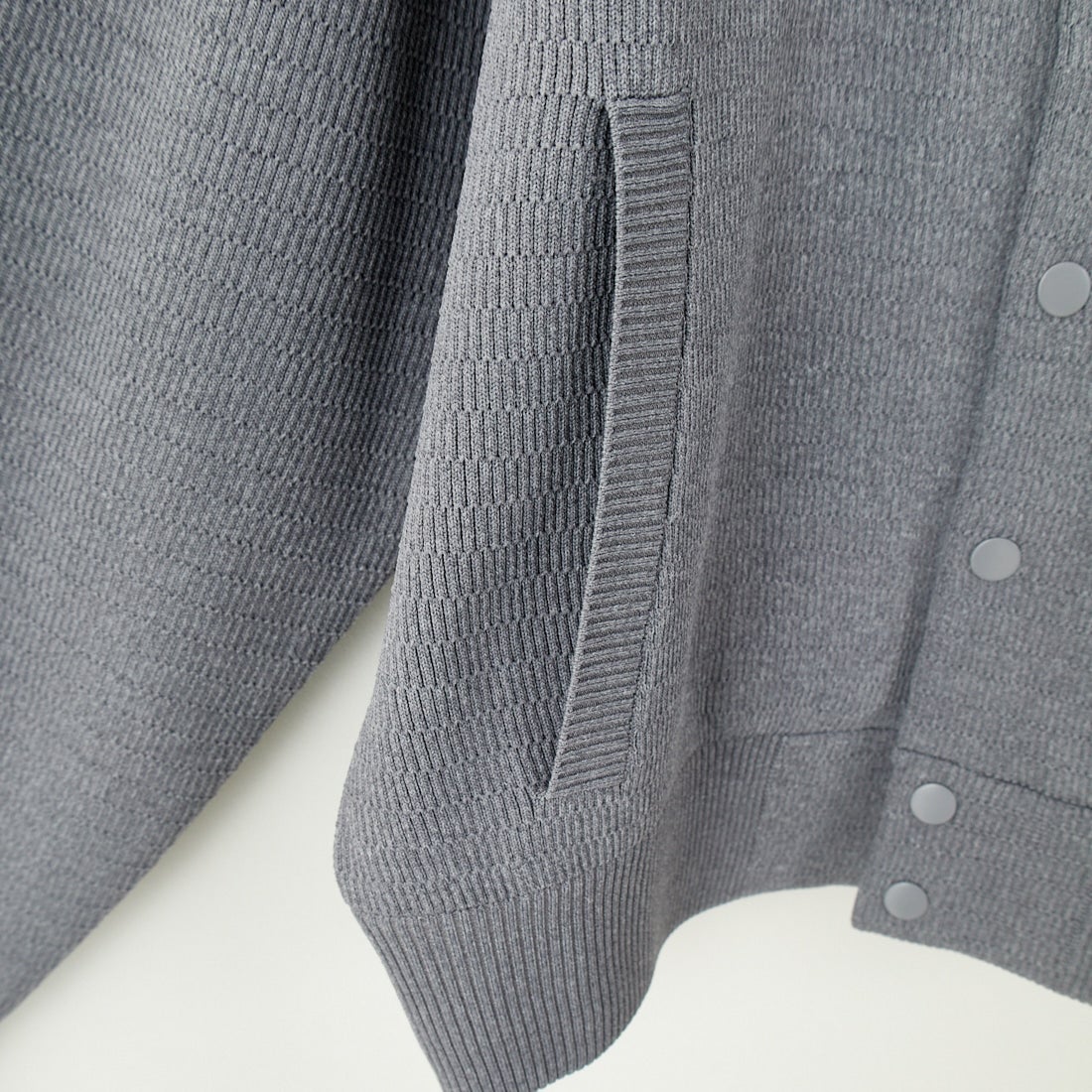 THOUSAND MILE [サウザンド マイル] 別注 ハニカムニットブルゾン [TM242PK50340-JF] 15 MD.GRAY