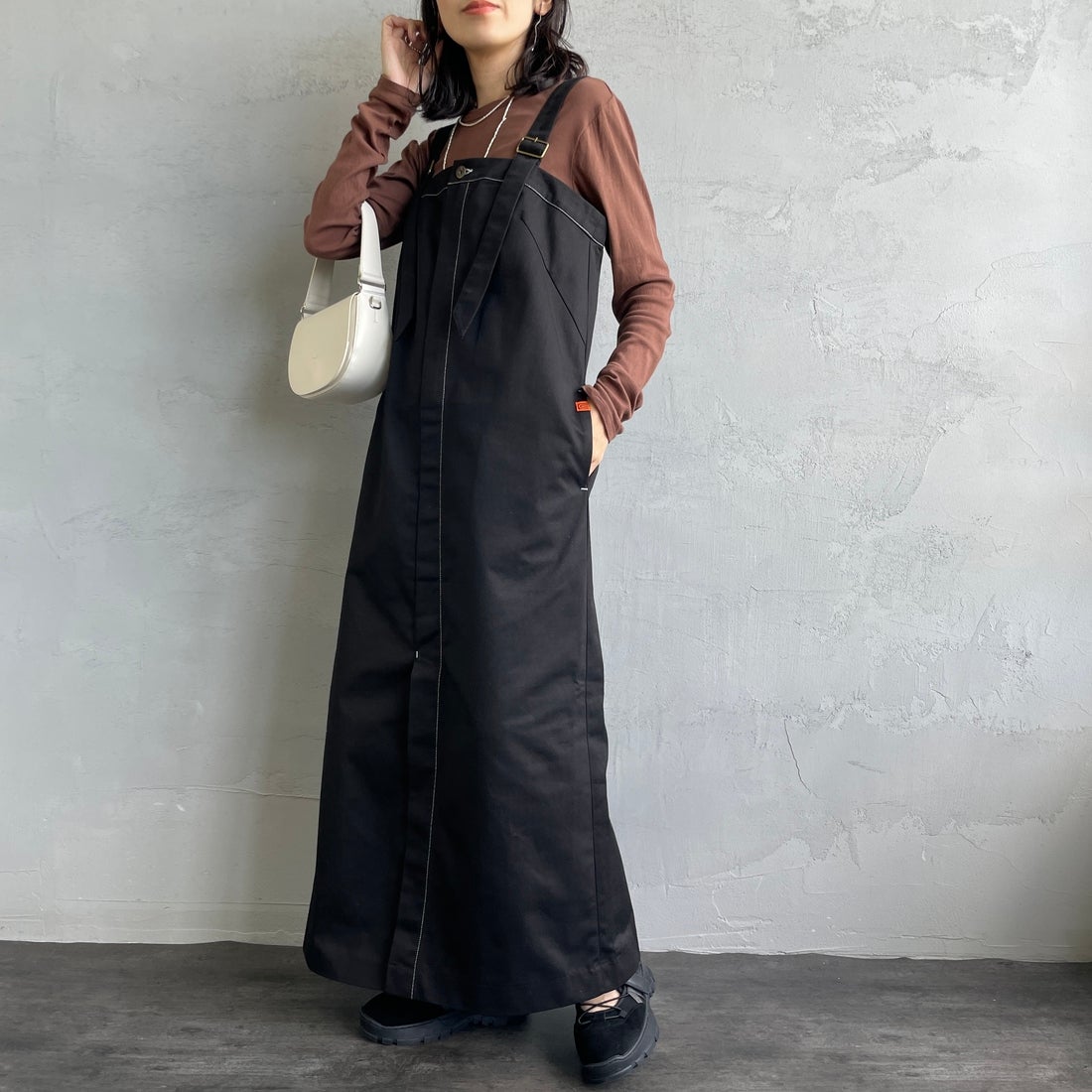 BLACK&&モデル身長：160cm 着用サイズ：F&&