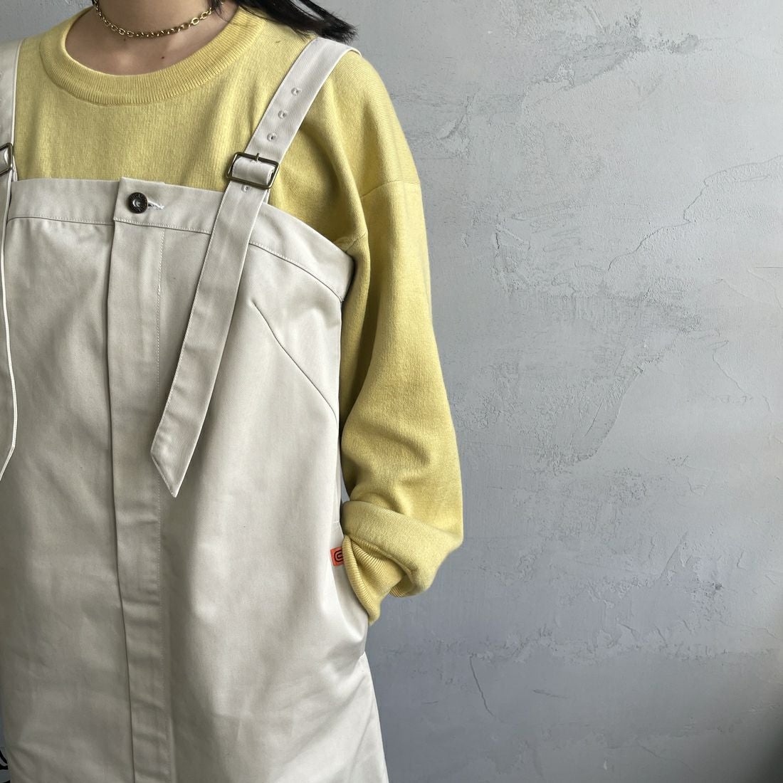UNIVERSAL OVERALL [ユニバーサルオーバーオール] 別注 T/Cツイル ワークジャンパースカート [U2432710IN-JF] IVORY