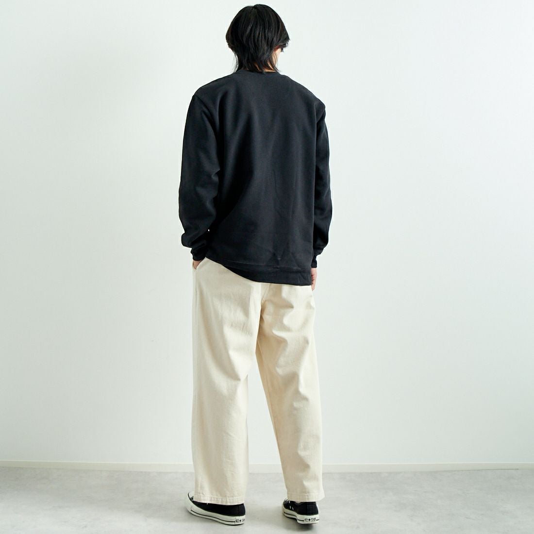 patagonia [パタゴニア] フィッツロイ アイコン アップライザル クルースウェットシャツ [39667] INBK &&モデル身長：179cm 着用サイズ：L&&