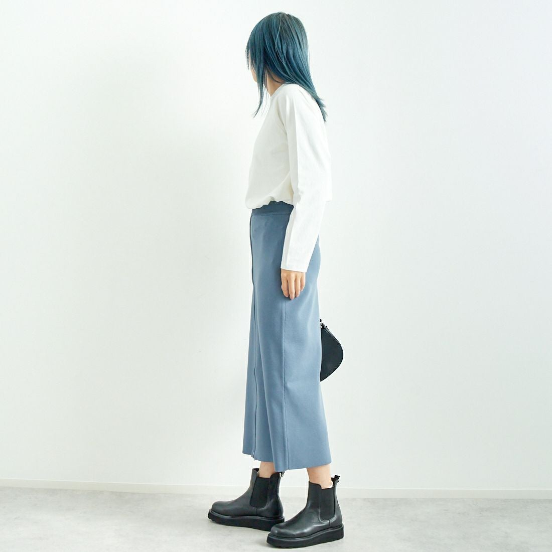 Jf Ready Made [ジェイエフレディメイド] USAコットン ロングスリーブTシャツ [JFS-C011] O.WHITE &&モデル身長：167cm 着用サイズ：2&&