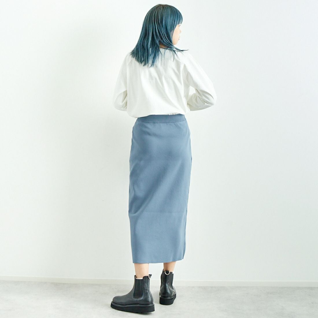 Jf Ready Made [ジェイエフレディメイド] USAコットン ロングスリーブTシャツ [JFS-C011] O.WHITE &&モデル身長：167cm 着用サイズ：2&&