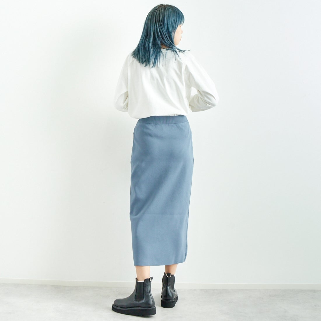 Jf Ready Made [ジェイエフレディメイド] USAコットン ロングスリーブTシャツ [JFS-C011] O.WHITE &&モデル身長：167cm 着用サイズ：2&&