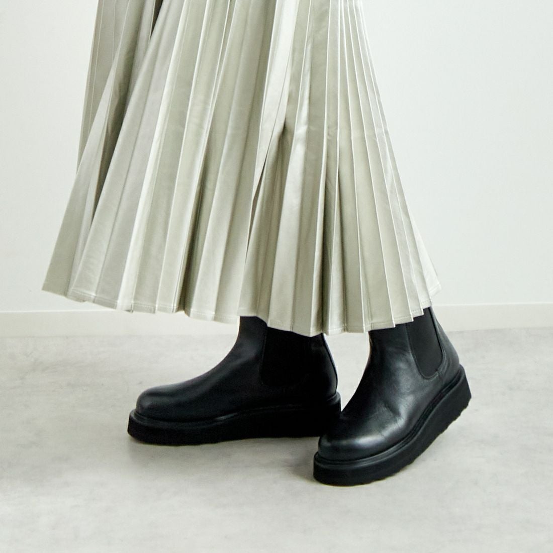 Jeans Factory Clothes [ジーンズファクトリークローズ] フェイクレザープリーツスカート [8920593-06] 19 ｼﾙﾊﾞｰ