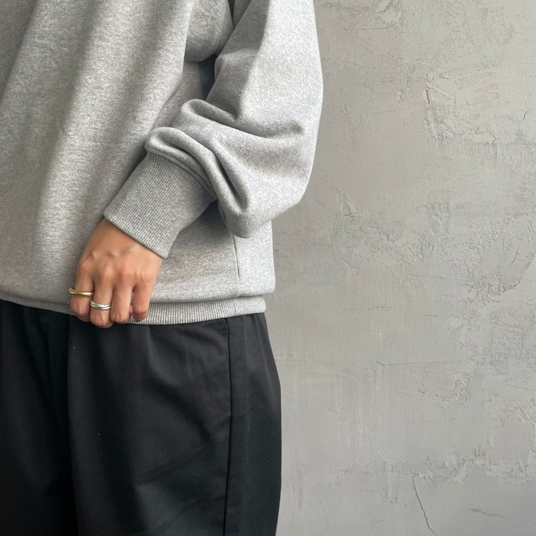 JEANSFACTORY × NANGA [ジーンズファクトリー × ナンガ] 別注 ボックスロゴ バックプリントスウェット [NW24AW-JF1] GRAY