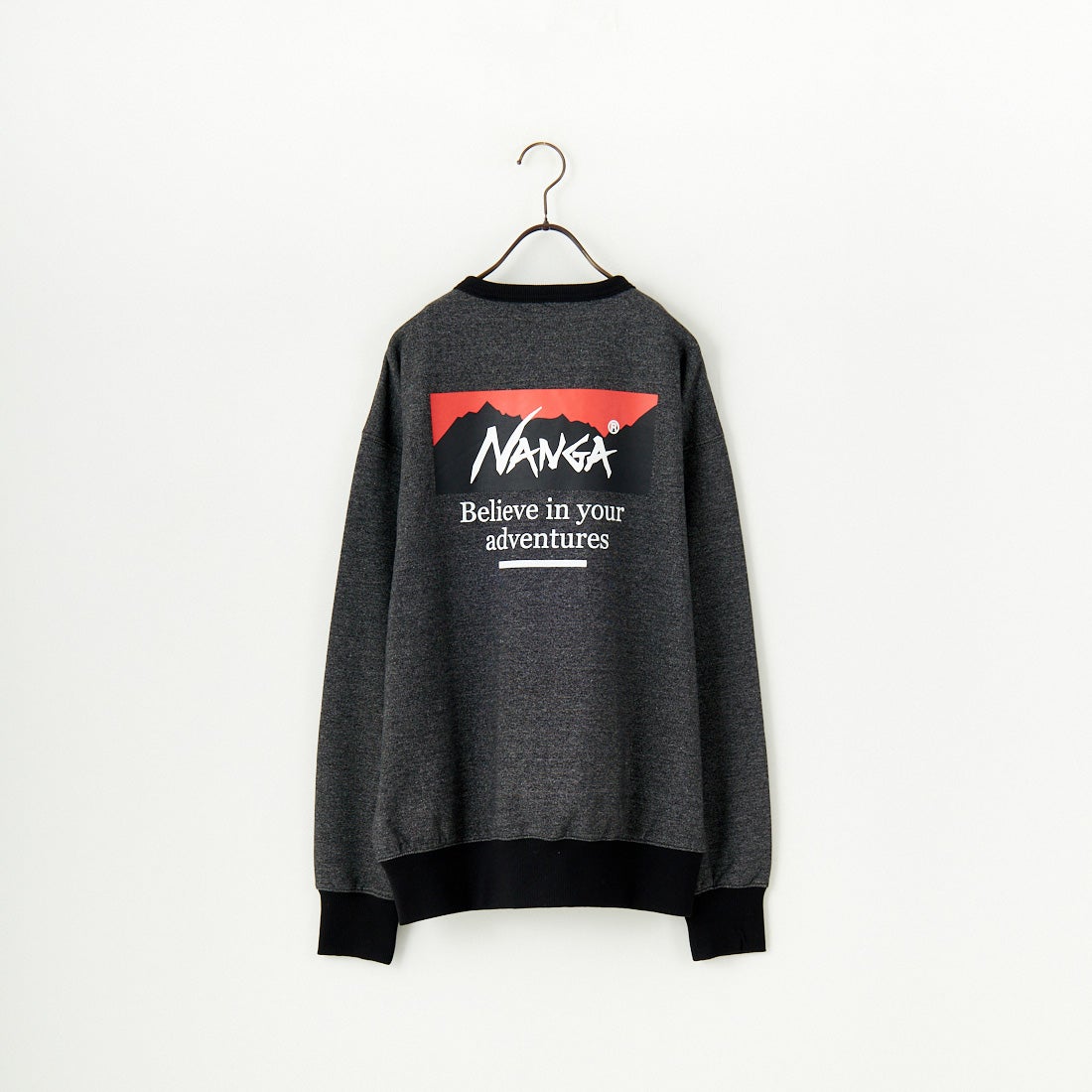 JEANSFACTORY × NANGA [ジーンズファクトリー × ナンガ] 別注 ボックスロゴ バックプリントスウェット [NW24AW-JF1] BLACK