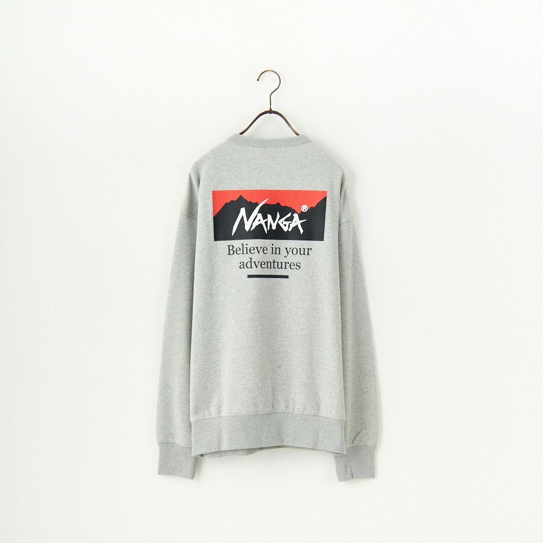 JEANSFACTORY × NANGA [ジーンズファクトリー × ナンガ] 別注 ボックスロゴ バックプリントスウェット [NW24AW-JF1] GRAY