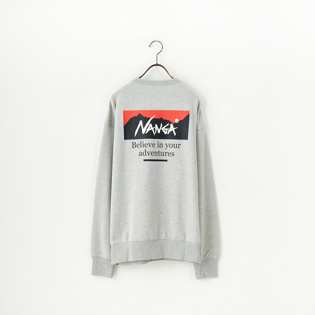 JEANSFACTORY × NANGA [ジーンズファクトリー × ナンガ] 別注 ボックスロゴ バックプリントスウェット [NW24AW-JF1] GRAY