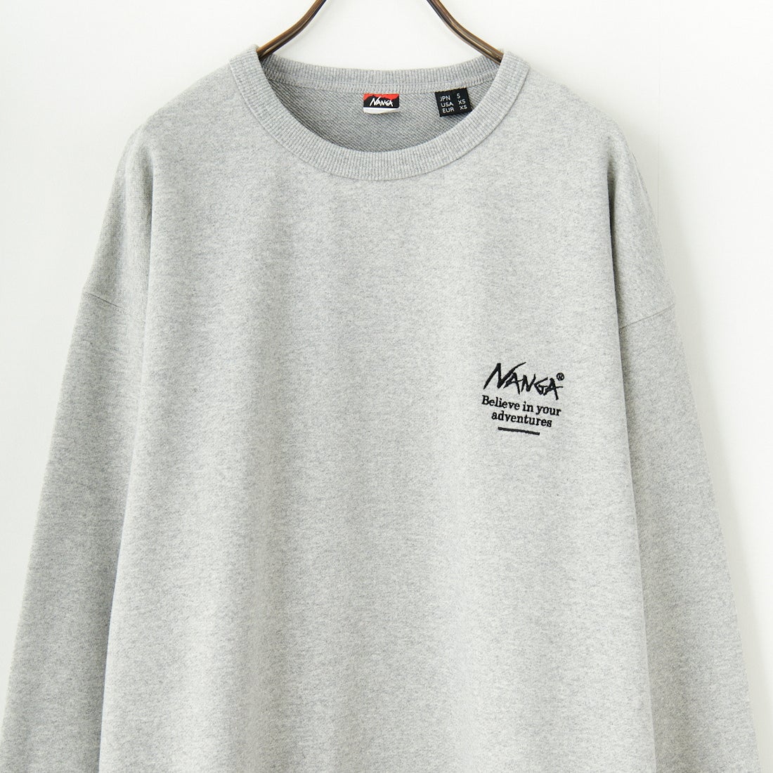 JEANSFACTORY × NANGA [ジーンズファクトリー × ナンガ] 別注 ボックスロゴ バックプリントスウェット [NW24AW-JF1] GRAY
