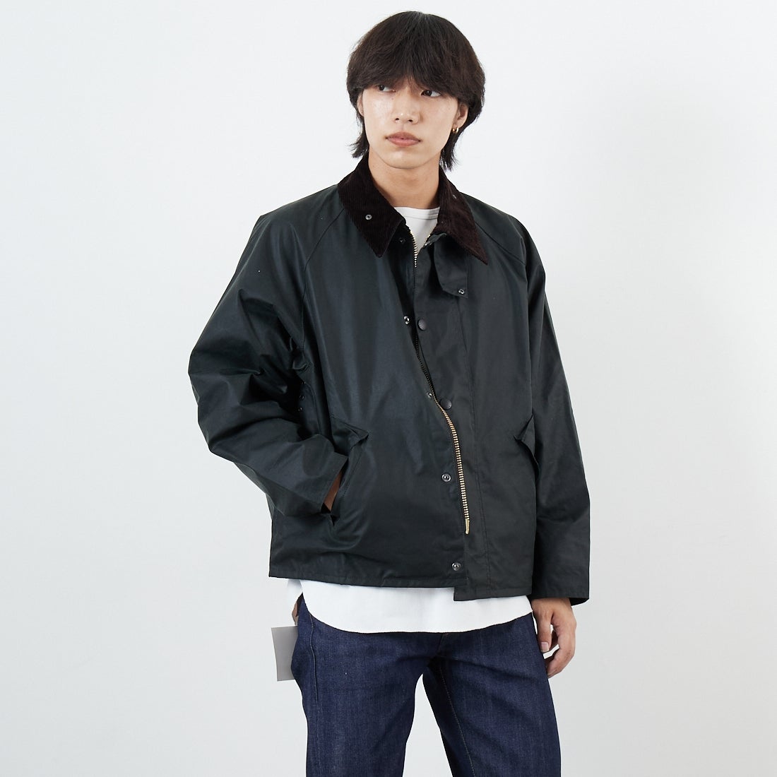 Barbour [バブアー] TRANSPORT/トランスポート ワックスジャケット [MWX1678] BK91 &&モデル身長：179cm 着用サイズ：38&&