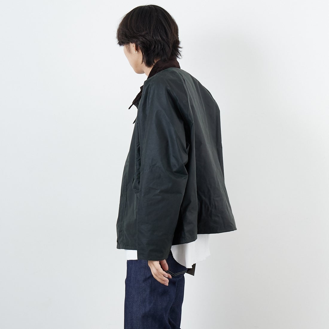 Barbour [バブアー] TRANSPORT/トランスポート ワックスジャケット [MWX1678] BK91 &&モデル身長：179cm 着用サイズ：38&&