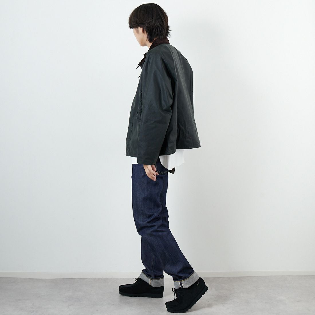 Barbour [バブアー] トランスポート ワックスジャケット [MWX1678] BK91 &&モデル身長：179cm 着用サイズ：38&&