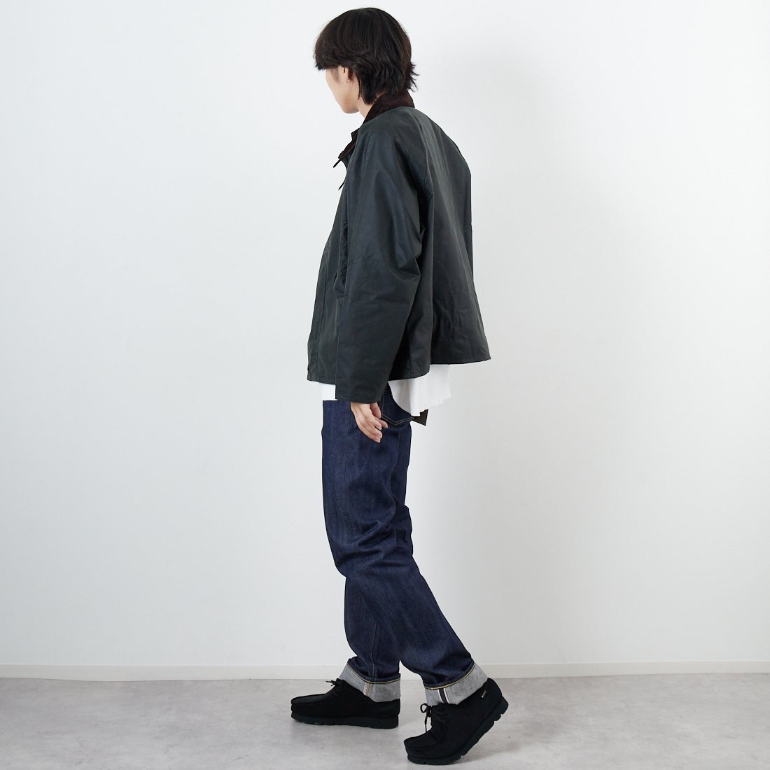 Barbour [バブアー] TRANSPORT/トランスポート ワックスジャケット [MWX1678] BK91 &&モデル身長：179cm 着用サイズ：38&&