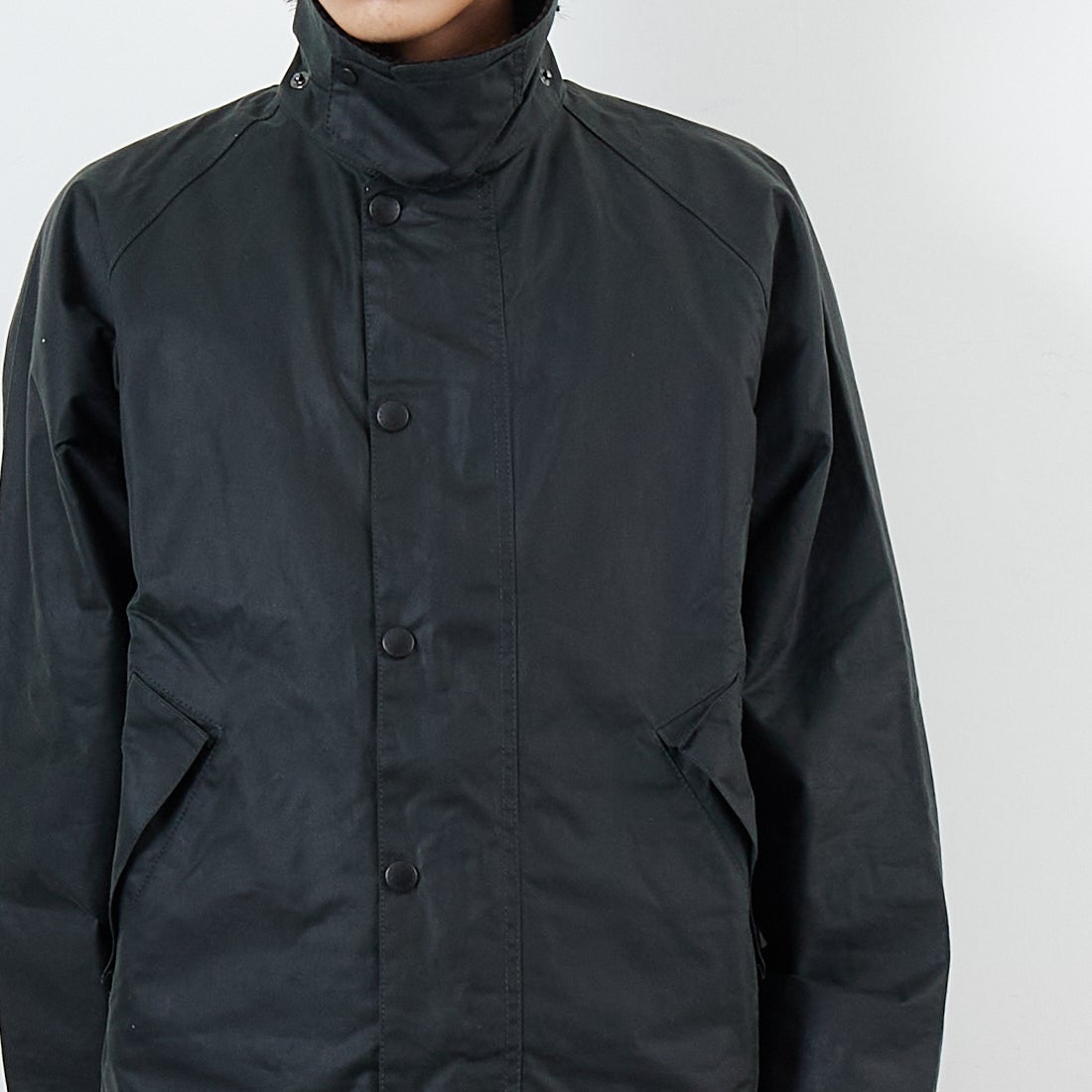 Barbour [バブアー] TRANSPORT/トランスポート ワックスジャケット [MWX1678] BK91 &&モデル身長：179cm 着用サイズ：38&&