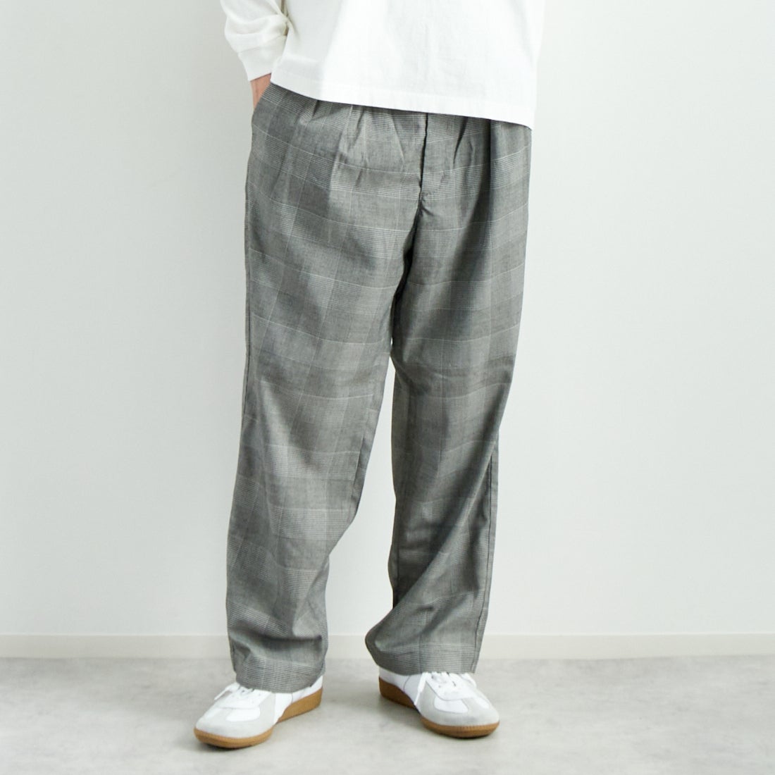 G GREN CHK&&モデル身長：182cm 着用サイズ：L&&