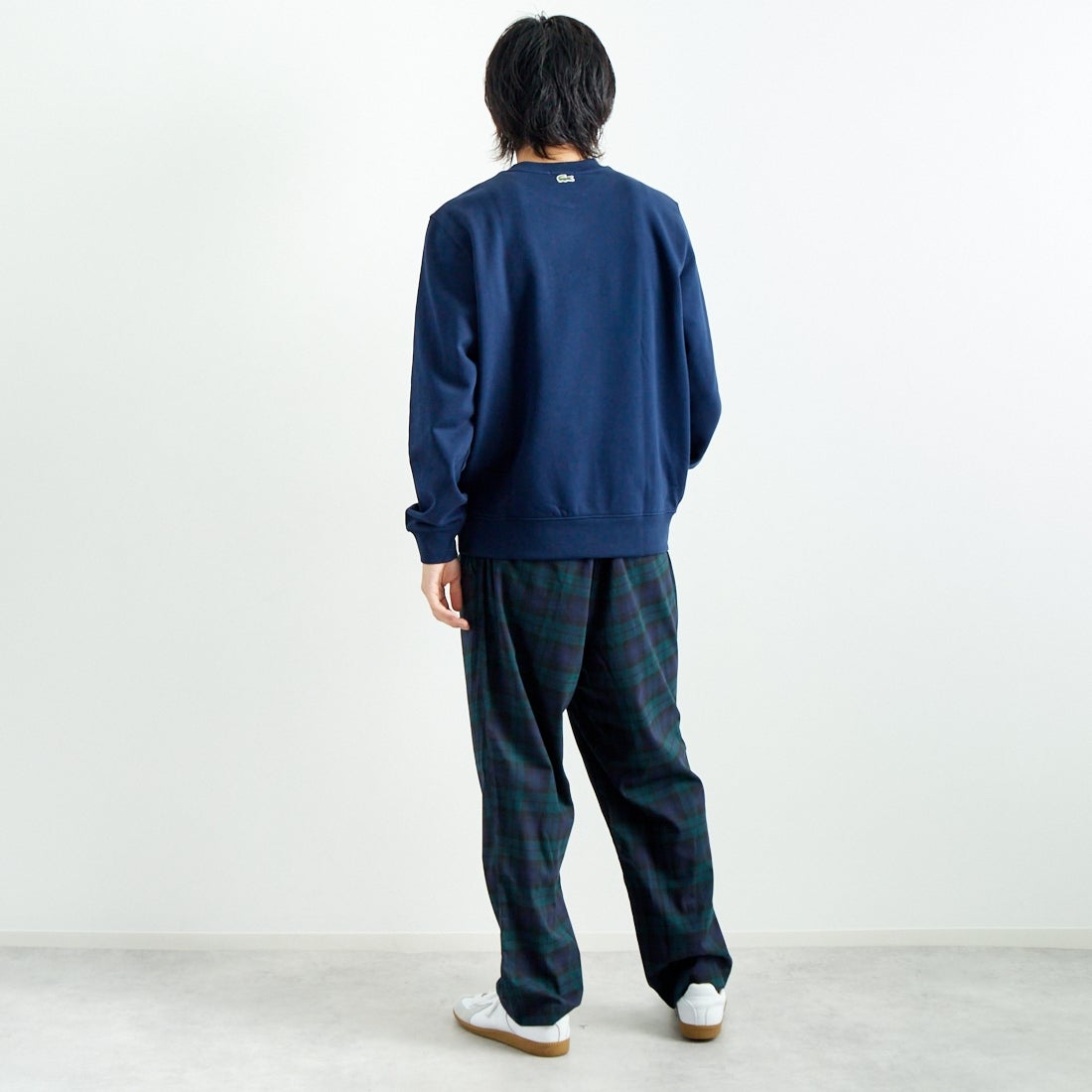 Noir Fabrik [ヌワールファブリック] T/Rツイルストレッチ チェックタックインパンツ [NF-243-055] BW BLK WAC &&モデル身長：182cm 着用サイズ：L&&