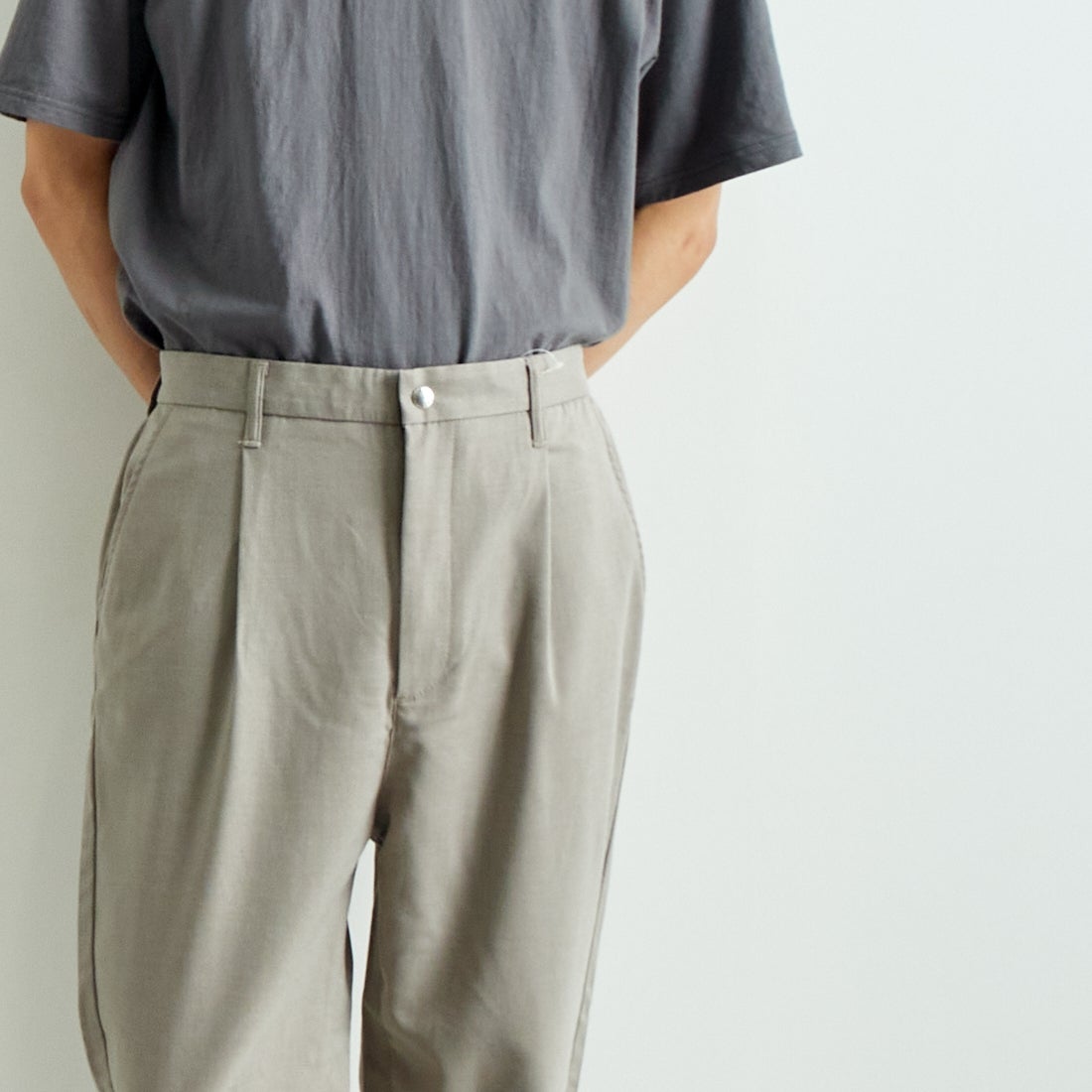 Jeans Factory Clothes [ジーンズファクトリークローズ] ウール混ストレッチワイドテーパードパンツ [JFC-243-054] 66 GRGE