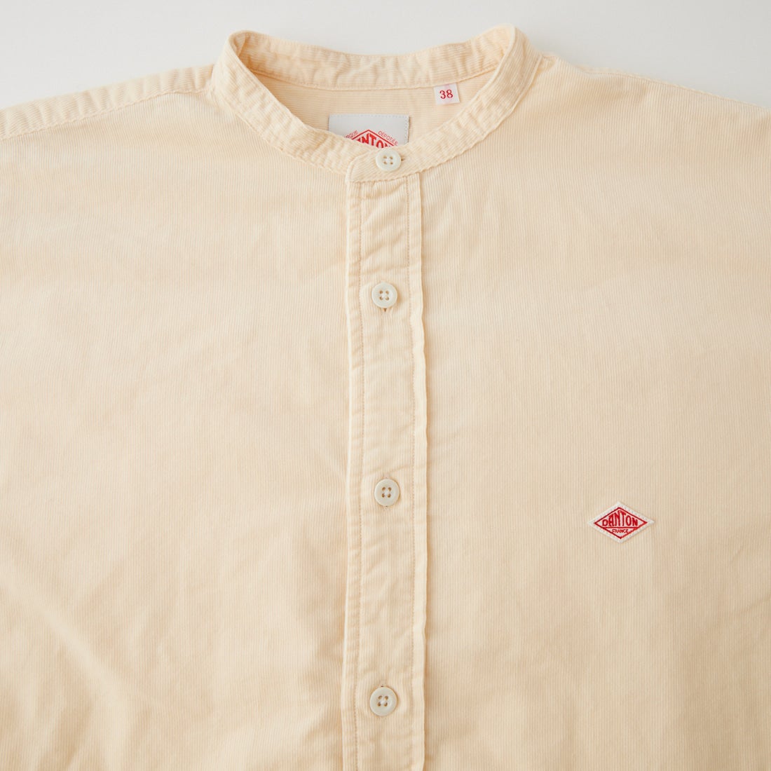 DANTON [ダントン] コーデュロイ バンドカラーシャツ [DT-B0290MCD] OFF WHITE
