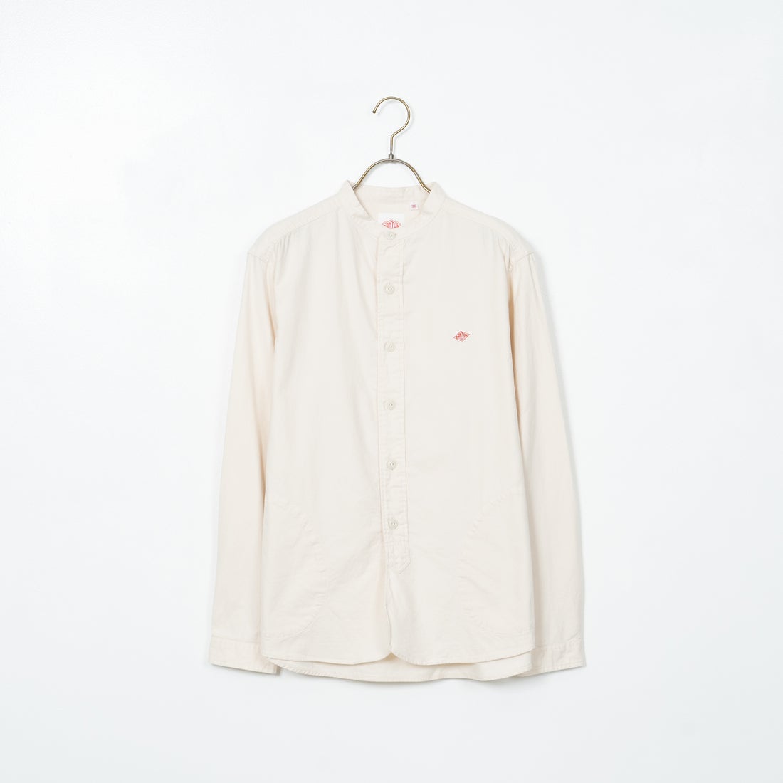 DANTON [ダントン] 先染めビエラ バンドカラーシャツ [DT-B0280VSS] ECRU