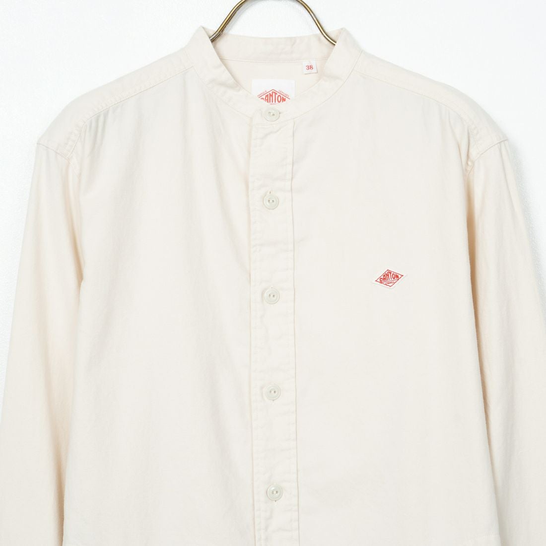 DANTON [ダントン] 先染めビエラ バンドカラーシャツ [DT-B0280VSS] ECRU