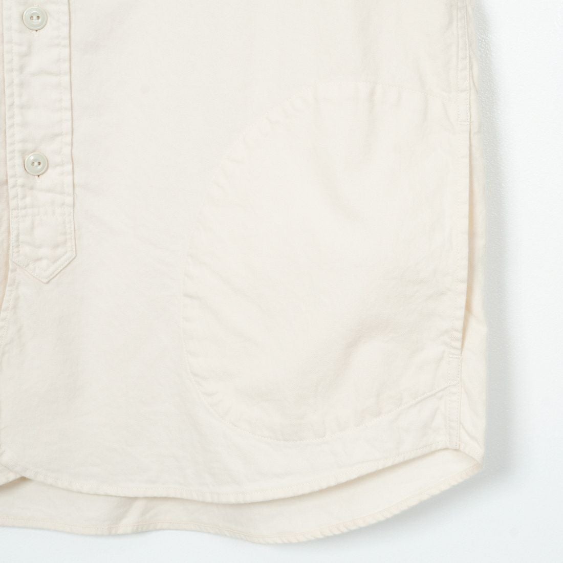 DANTON [ダントン] 先染めビエラ バンドカラーシャツ [DT-B0280VSS] ECRU