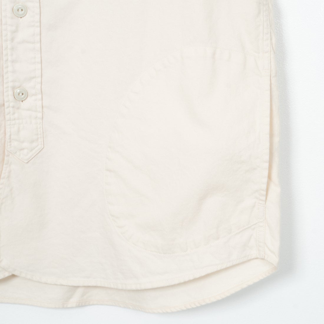 DANTON [ダントン] 先染めビエラ バンドカラーシャツ [DT-B0280VSS] ECRU