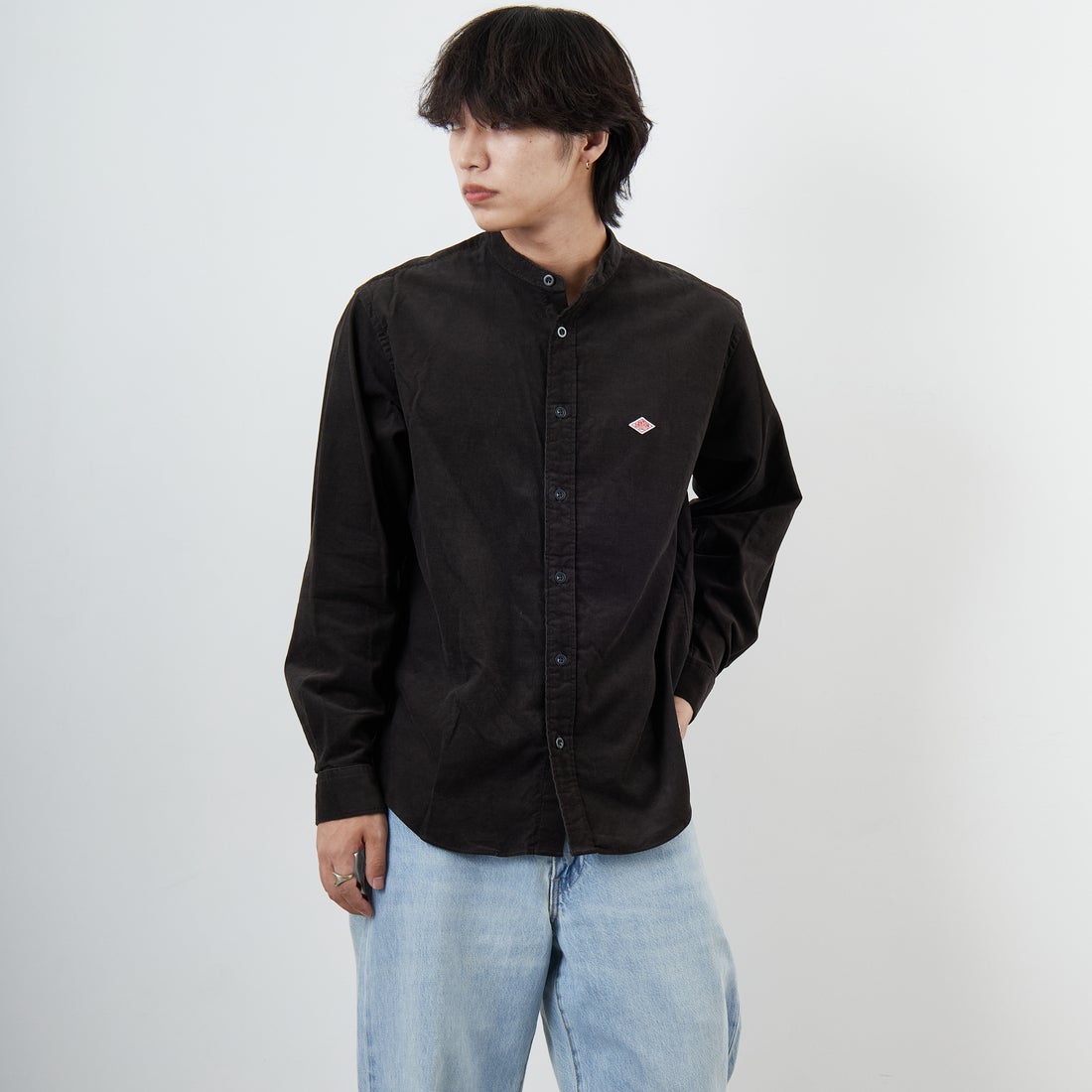 DANTON [ダントン] コーデュロイ バンドカラーシャツ [DT-B0291MCD