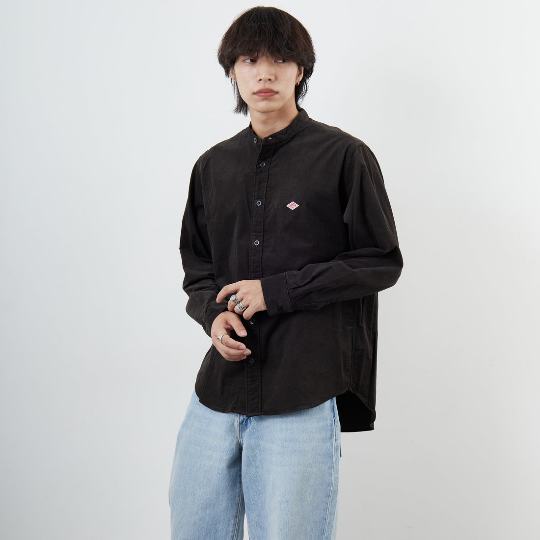 DANTON [ダントン] コーデュロイ バンドカラーシャツ [DT-B0291MCD