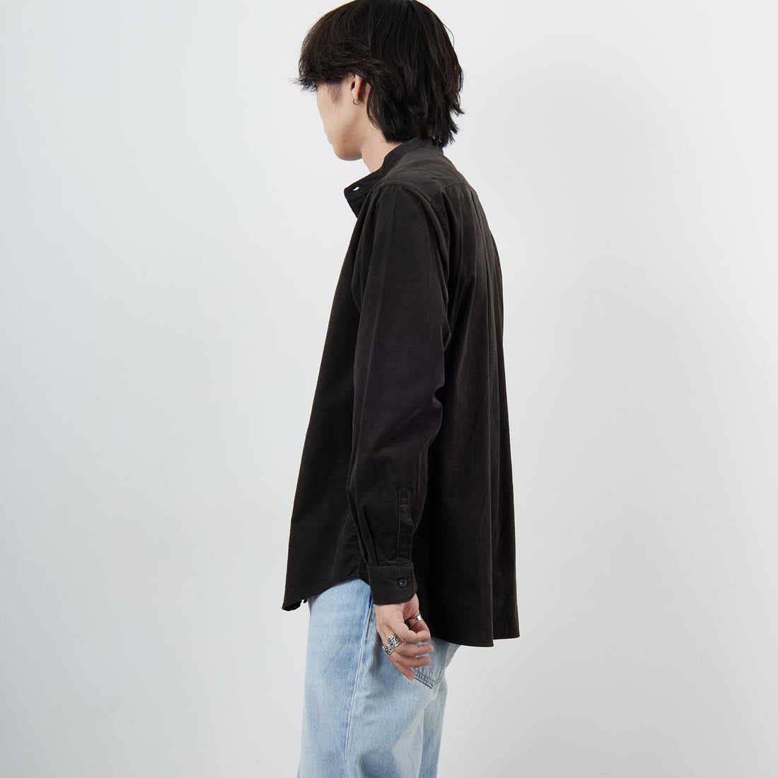 DANTON [ダントン] コーデュロイ バンドカラーシャツ [DT-B0291MCD