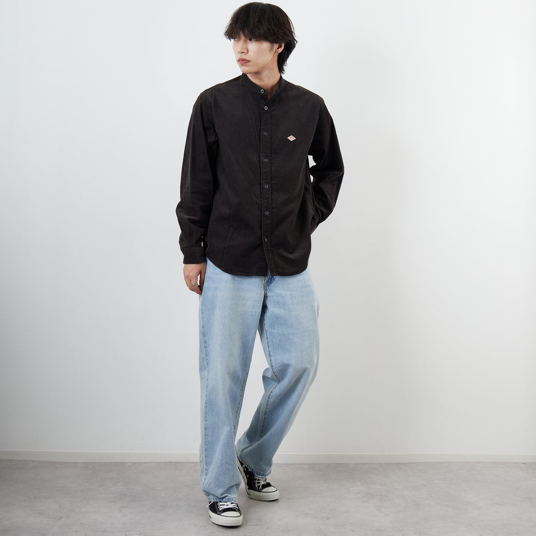 DANTON [ダントン] コーデュロイ バンドカラーシャツ [DT-B0291MCD