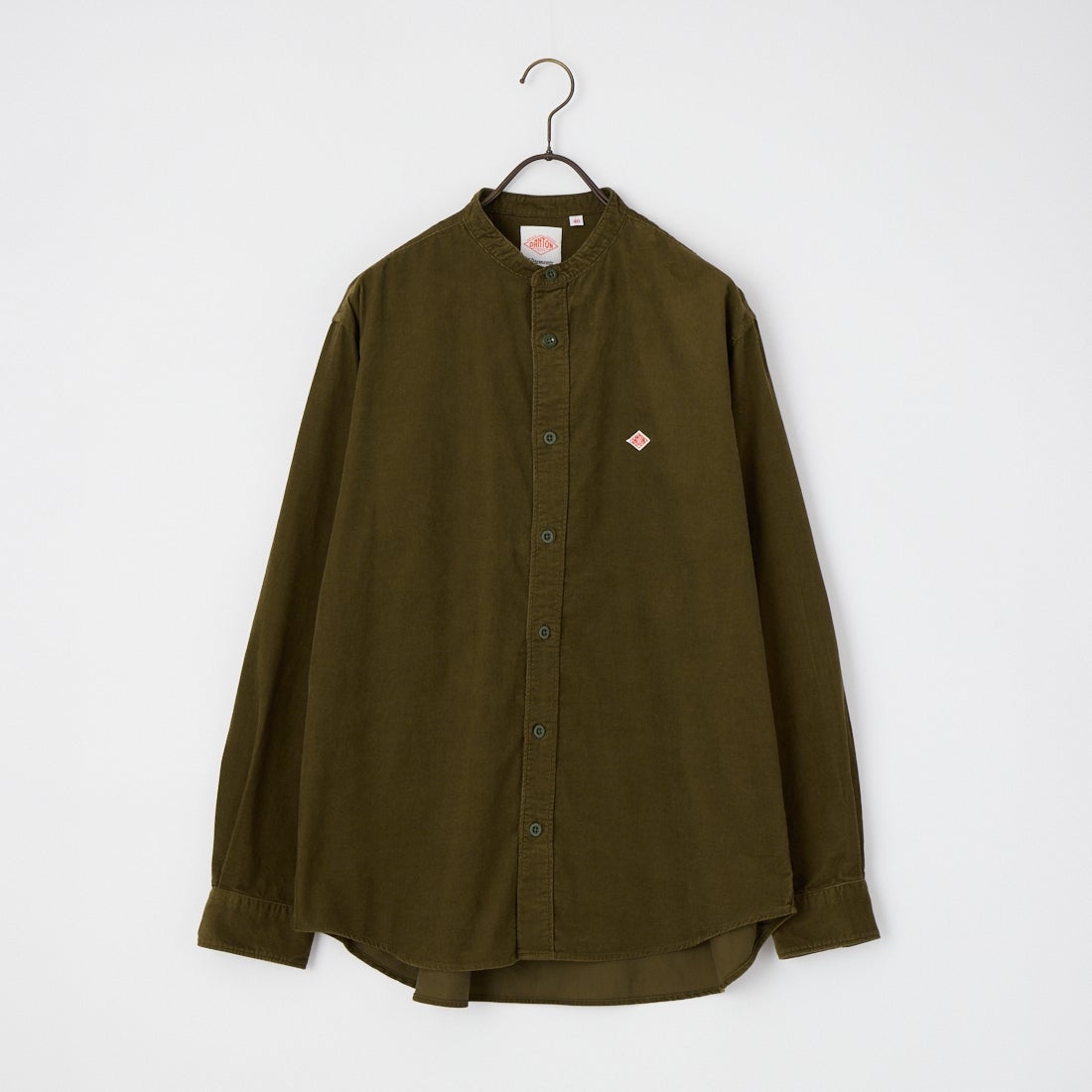 DANTON [ダントン] コーデュロイ バンドカラーシャツ [DT-B0291MCD] OLIVE