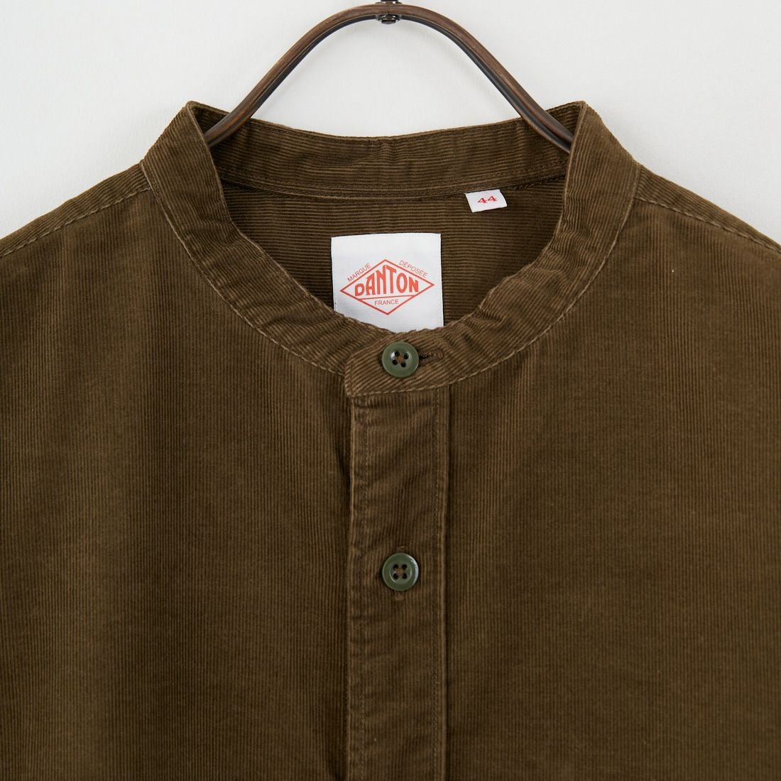DANTON [ダントン] コーデュロイ バンドカラーシャツ [DT-B0291MCD] OLIVE