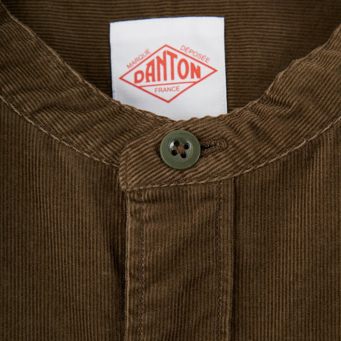 DANTON [ダントン] コーデュロイ バンドカラーシャツ [DT-B0291MCD] OLIVE