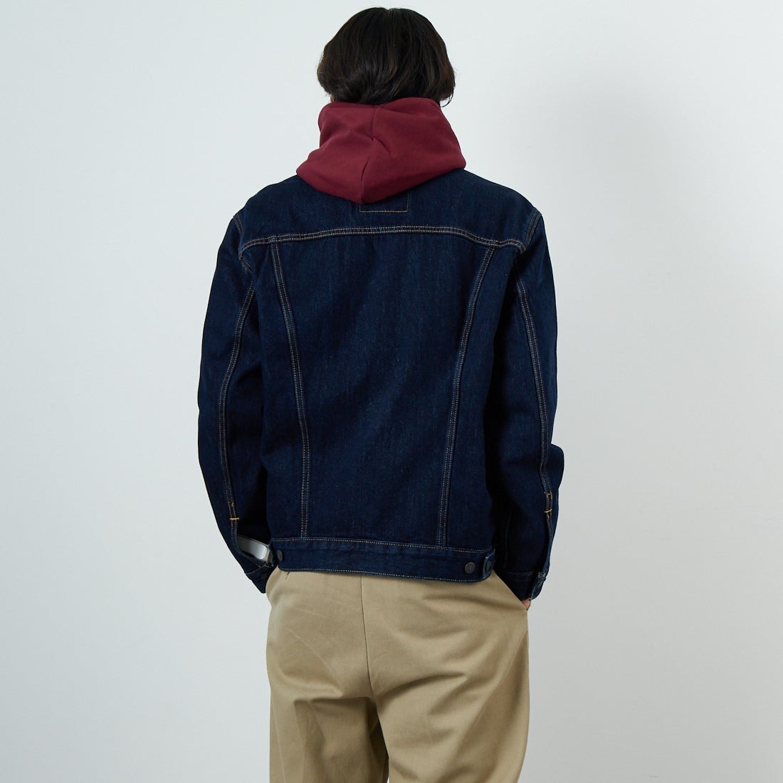 LEVI'S [リーバイス] トラッカージャケット [72334-01] 34 RINSE &&モデル身長：179cm 着用サイズ：L&&