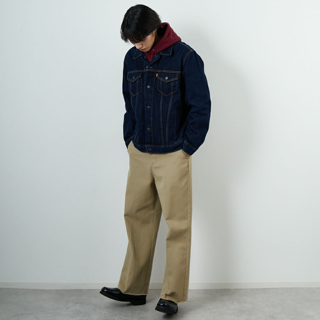 LEVI'S [リーバイス] トラッカージャケット [72334-01] 34 RINSE &&モデル身長：179cm 着用サイズ：L&&
