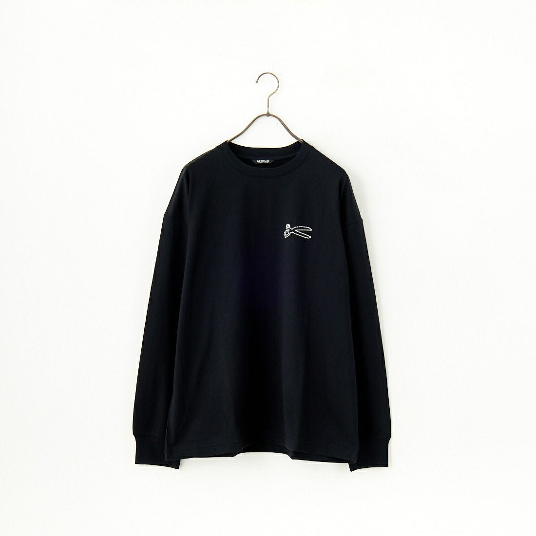 DENHAM [デンハム] CHAIN ロングスリーブTシャツ [CHAIN-LS-TEE] BLACK