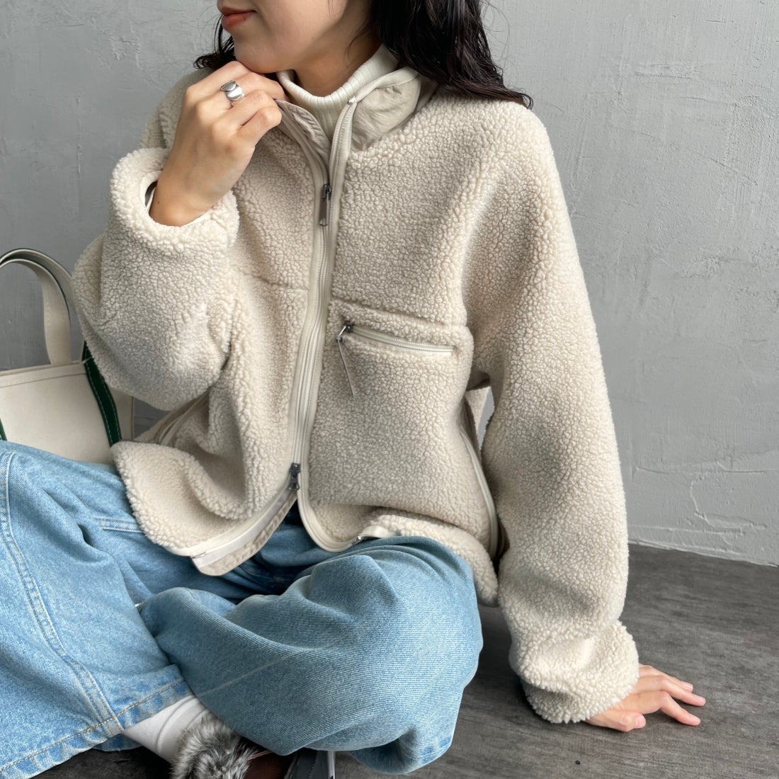 OYSTER WHT&&モデル身長：160cm 着用サイズ：14&&