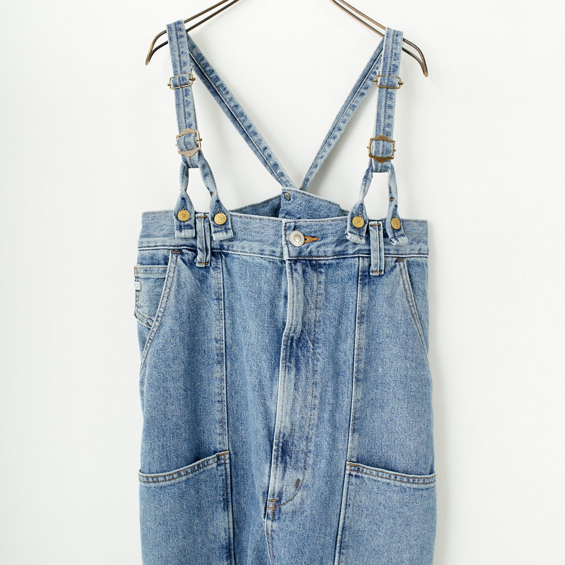 SOMETHING [サムシング] ダブルニーサロペット [SA1901] 94 L.BLUE