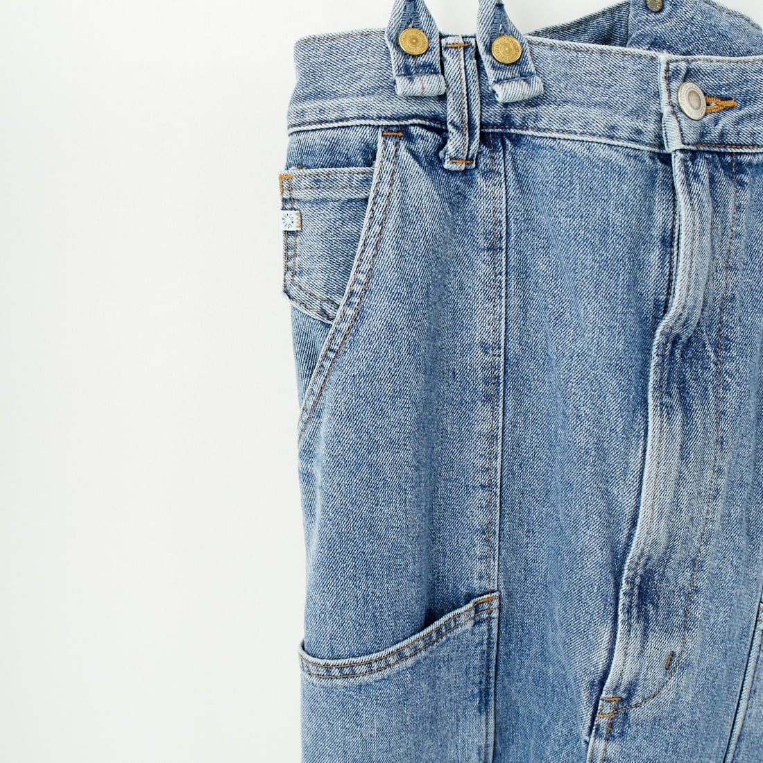 SOMETHING [サムシング] ダブルニーサロペット [SA1901] 94 L.BLUE